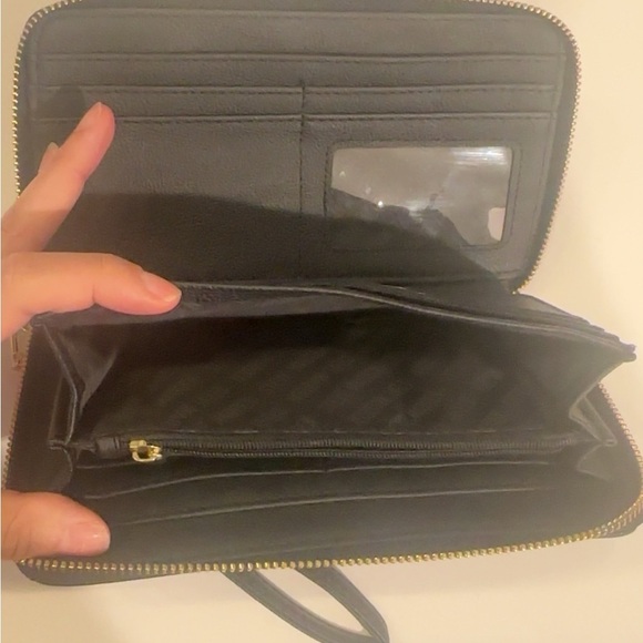 Steve Madden Black Wristlet Wallet with Gold Accent - Picture 4 of 5